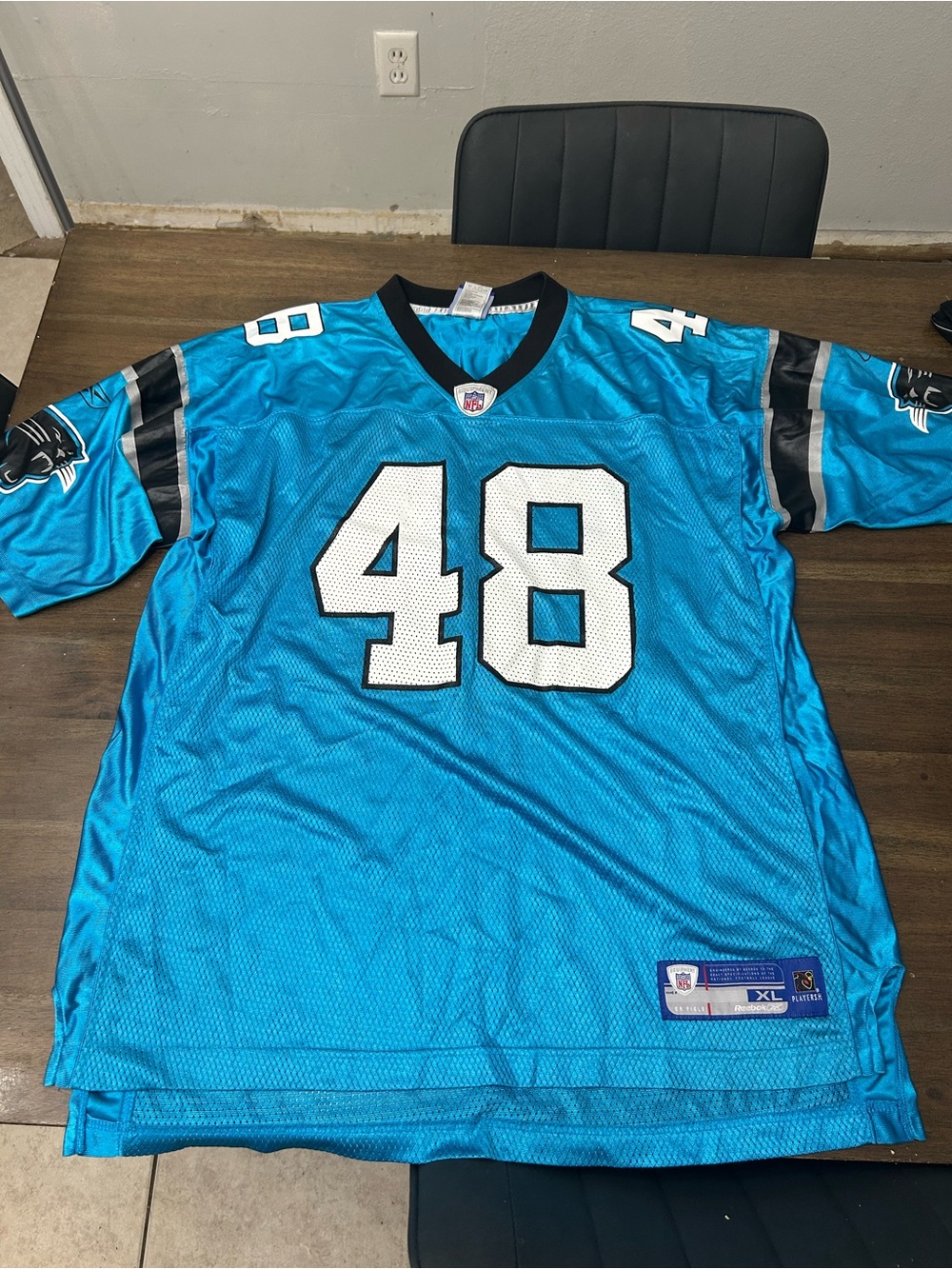Reebok Carolina Panthers Teal #48 Football Jersey
